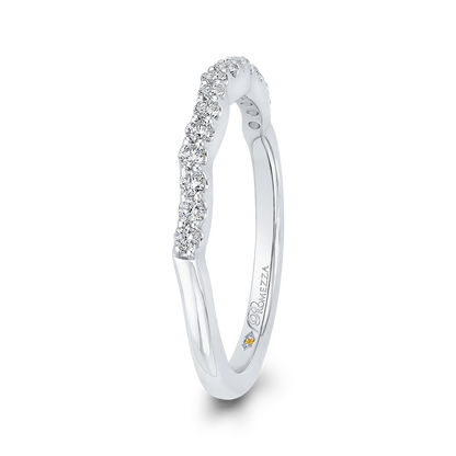 Round Diamond Wedding Band in 14K White Gold
