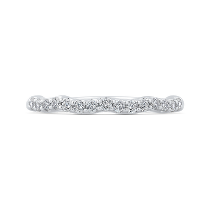 Round Diamond Wedding Band in 14K White Gold