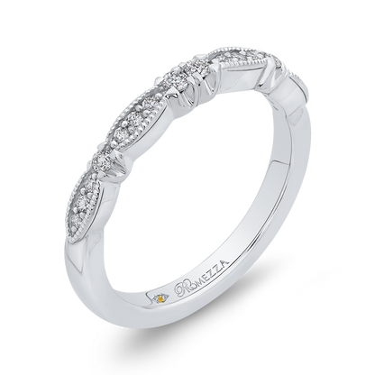 Round Diamond Half-Eternity Wedding Band in 14K White Gold