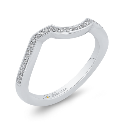 Round Diamond Half-Eternity Wedding Band in 14K White Gold