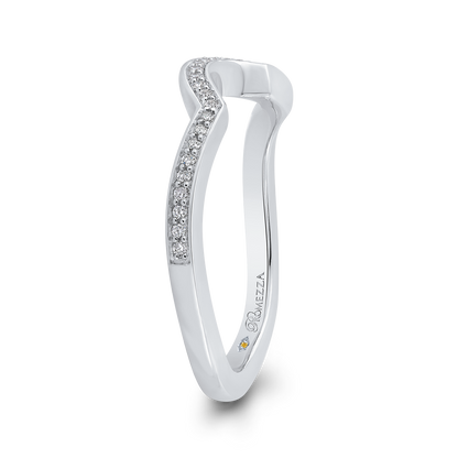 Round Diamond Half-Eternity Wedding Band in 14K White Gold