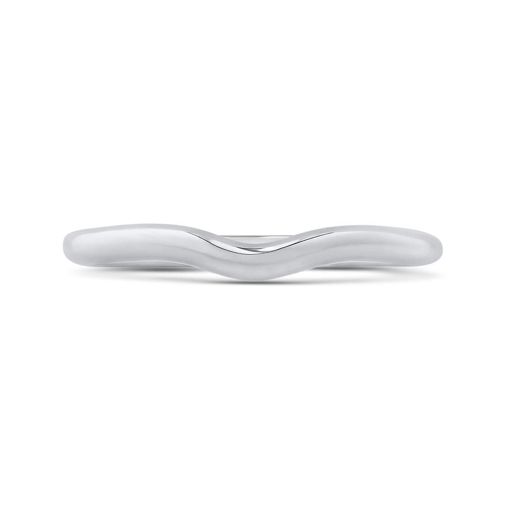 Plain Wedding Band in 14K White Gold