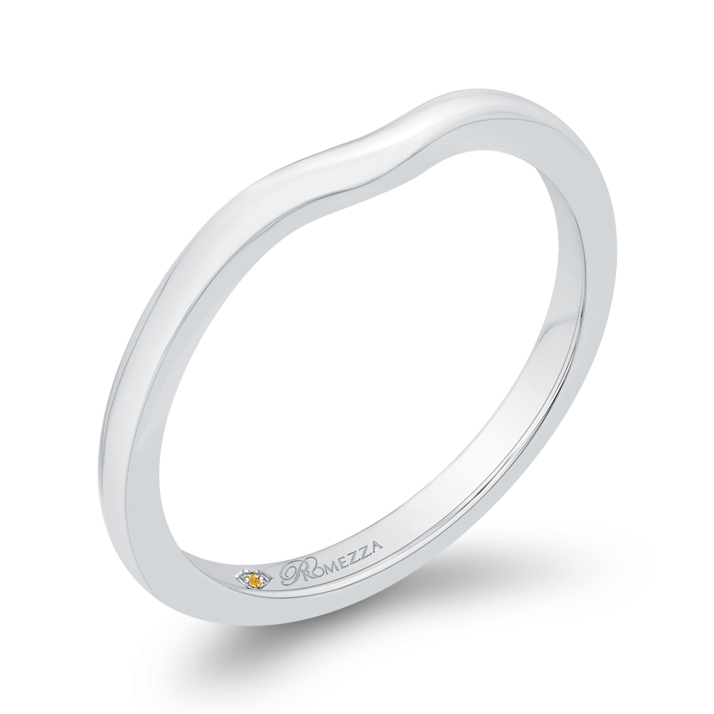 Plain Wedding Band in 14K White Gold