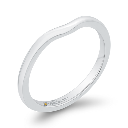 Plain Wedding Band in 14K White Gold