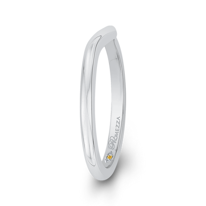 Plain Wedding Band in 14K White Gold