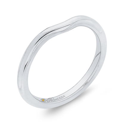 Plain Wedding Band in 14K White Gold