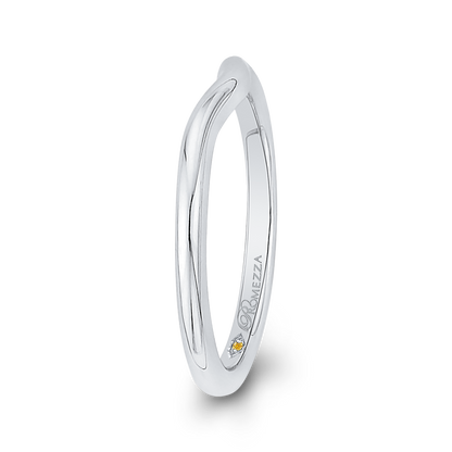 Plain Wedding Band in 14K White Gold