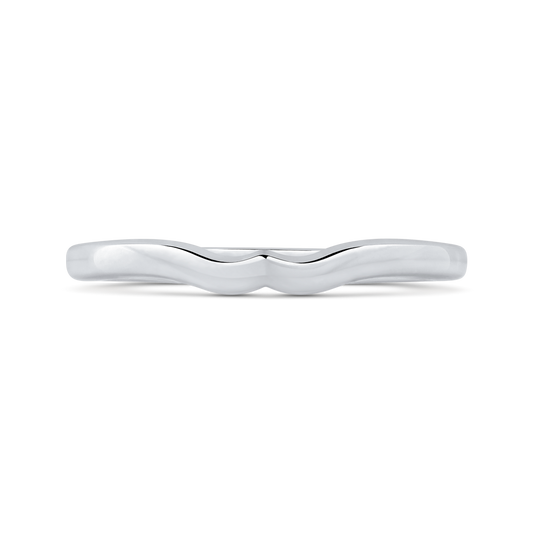 Plain Wedding Band in 14K White Gold