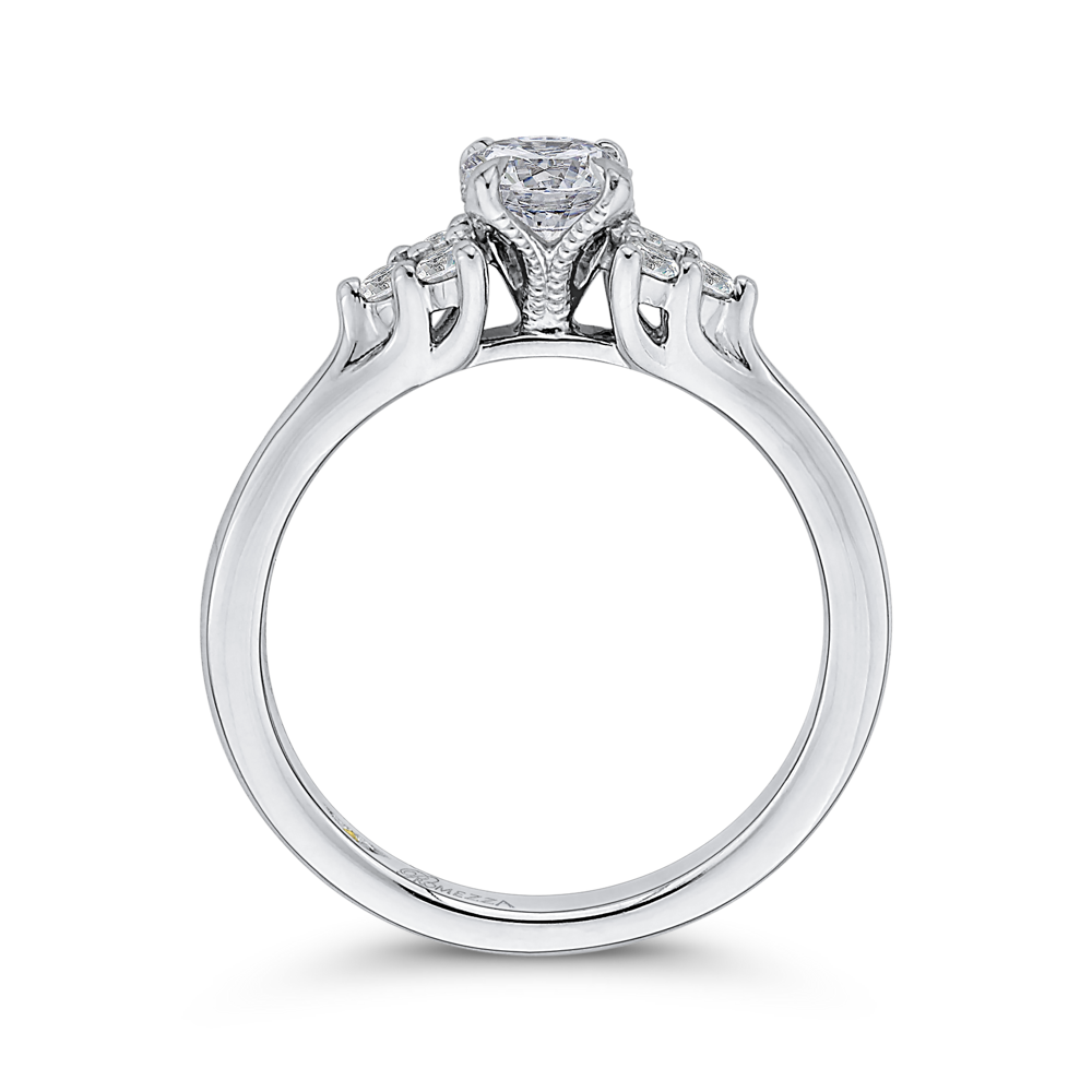 Round Diamond Classic Engagement Ring in 14K White Gold