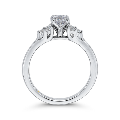 Round Diamond Classic Engagement Ring in 14K White Gold