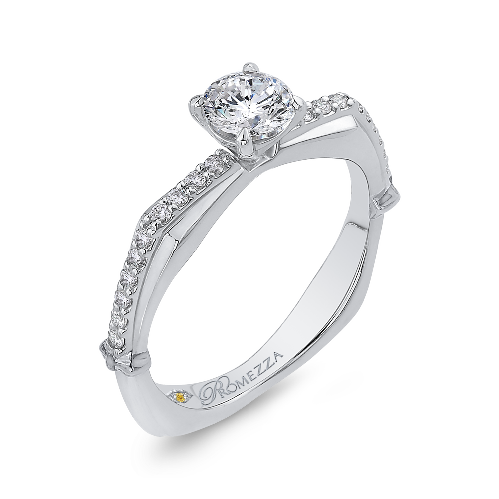 Diamond Engagement Ring in 14K White Gold