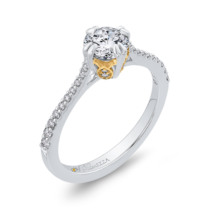 Diamond Engagement Ring in 14K Two Tone Gold