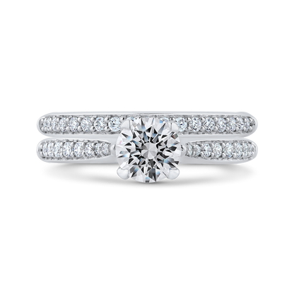 Round Ct Diamond Engagement Ring in 14K White Gold