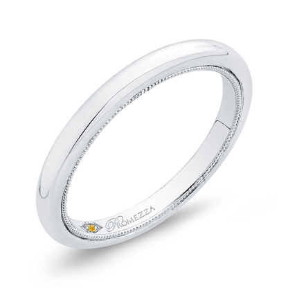 Plain Wedding Band in 14K White Gold