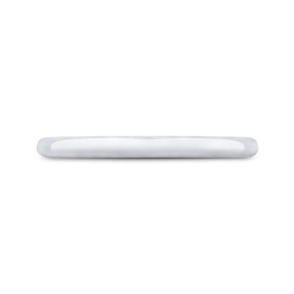 Plain Wedding Band in 14K White Gold