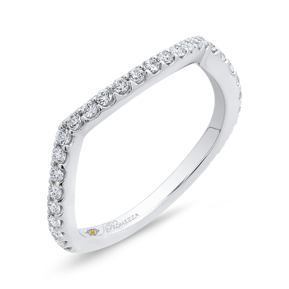 Round Diamond Wedding Band in 14K White Gold