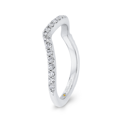 Round Diamond Wedding Band in 14K White Gold