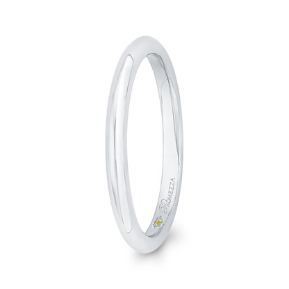 Plain Wedding Band in 14K White Gold