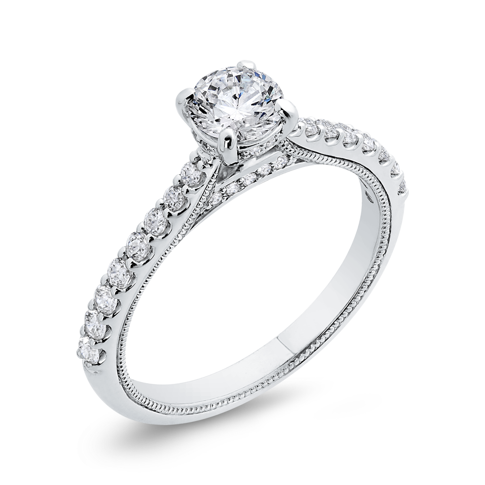 Diamond Engagement Ring in 14K White Gold