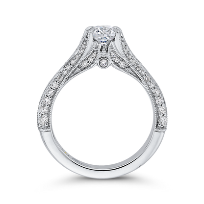 Split Shank Diamond Engagement Ring in 14K White Gold