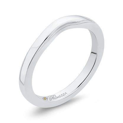 Plain Wedding Band in 14K White Gold