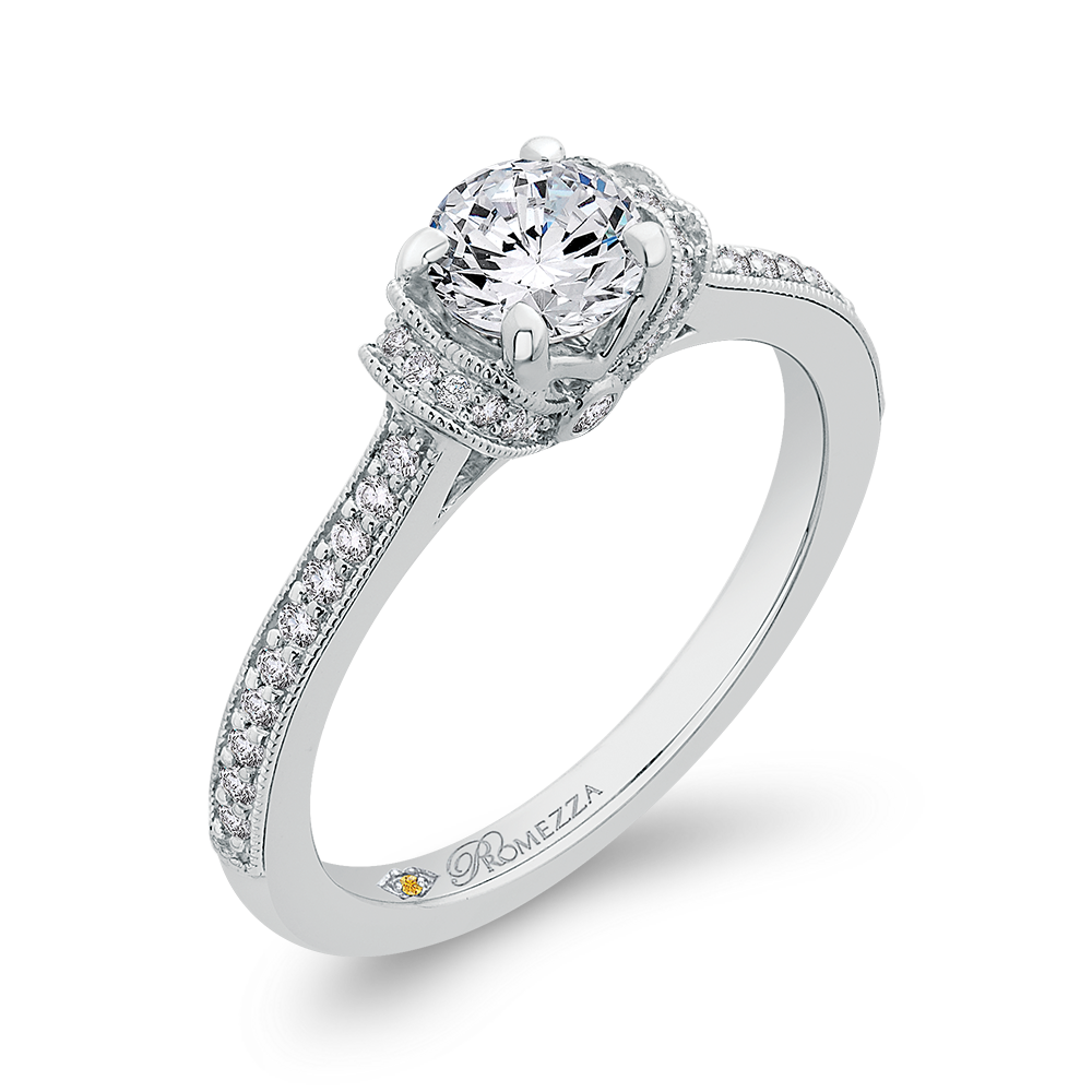 Diamond Engagement Ring in 14K White Gold