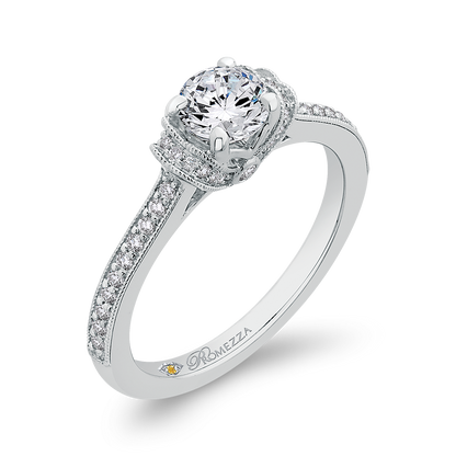 Diamond Engagement Ring in 14K White Gold