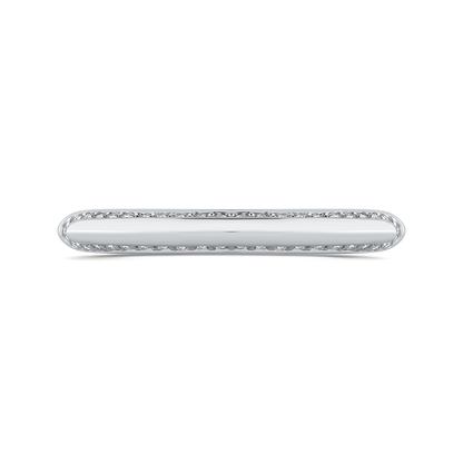 Round Diamond Wedding Band in 14K White Gold
