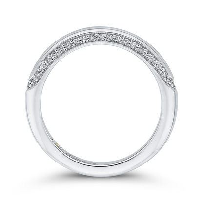 Round Diamond Wedding Band in 14K White Gold