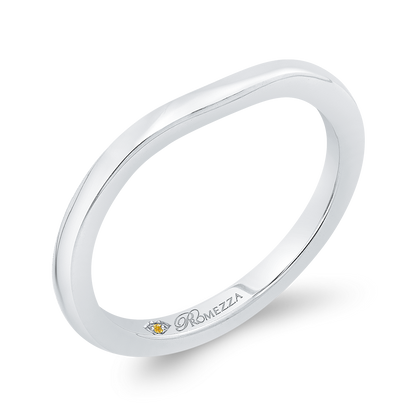 Plain Wedding Band in 14K White Gold