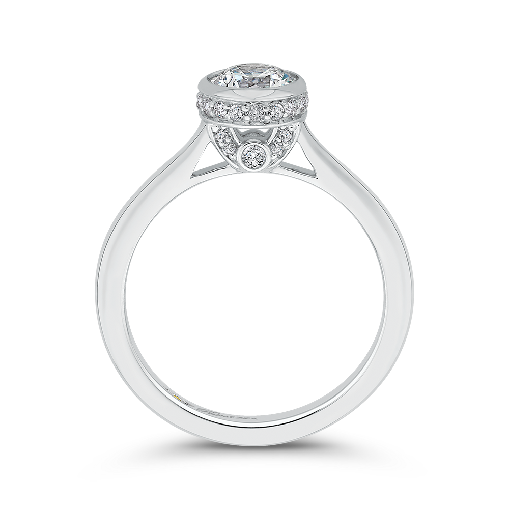 Round Diamond Classic Engagement Ring in 14K White Gold