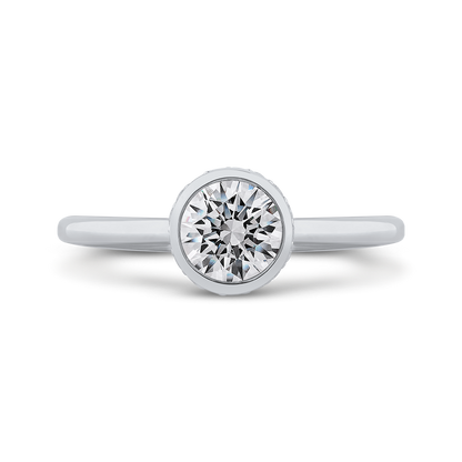 Round Diamond Classic Engagement Ring in 14K White Gold