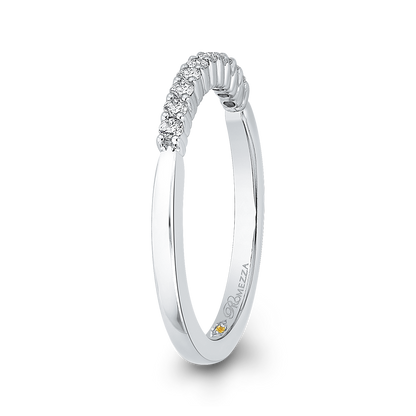 Round Diamond Wedding Band in 14K White Gold