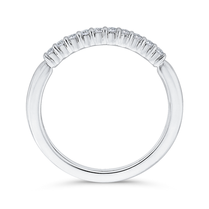 Round Diamond Wedding Band in 14K White Gold