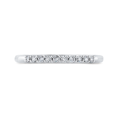 Round Diamond Wedding Band in 14K White Gold