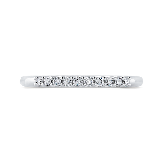 Round Diamond Wedding Band in 14K White Gold