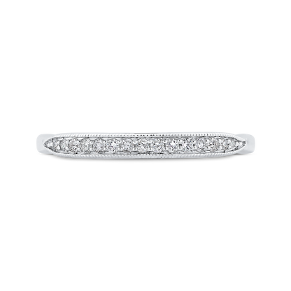 Round Diamond Wedding Band in 14K White Gold