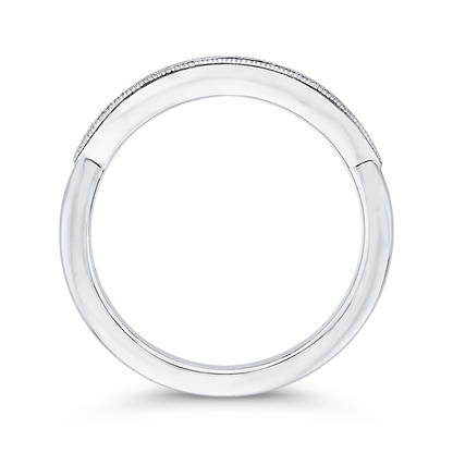 Round Diamond Wedding Band in 14K White Gold