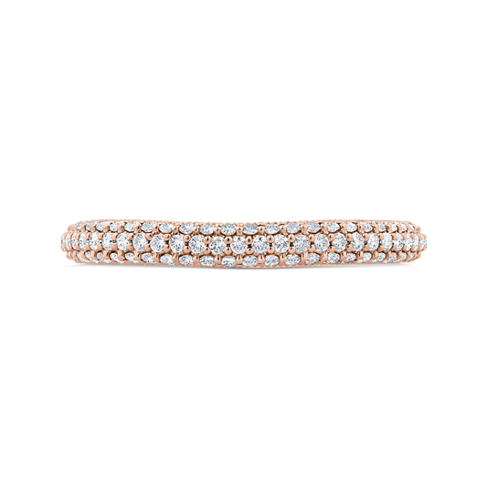 Round Diamond Wedding Band in 14K Rose Gold