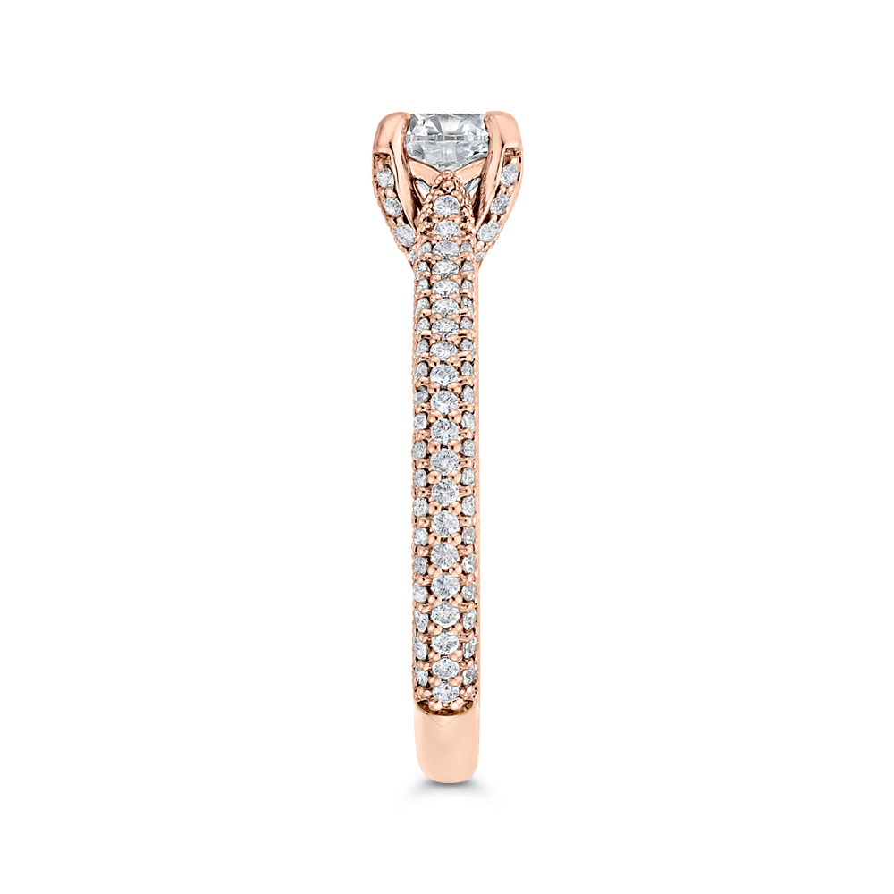 Round Diamond Engagement Ring in 14K Rose Gold