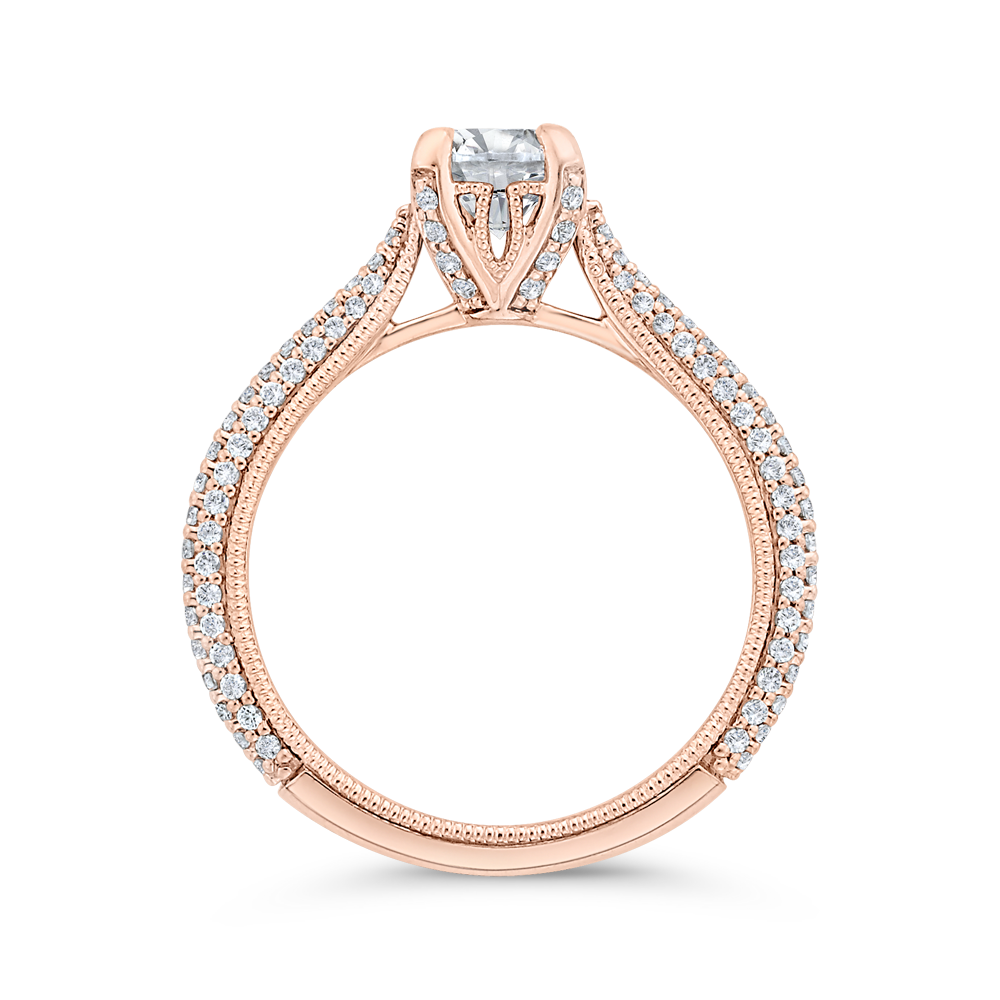 Round Diamond Engagement Ring in 14K Rose Gold