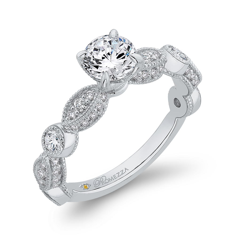 Diamond Engagement Ring in 14K White Gold