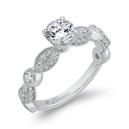 Diamond Engagement Ring in 14K White Gold