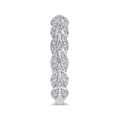 Round Diamond Wedding Band in 14K White Gold