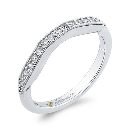 Round Diamond Wedding Band in 14K White Gold