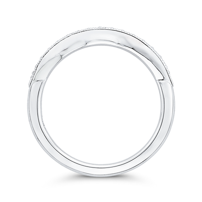 Round Diamond Wedding Band in 14K White Gold
