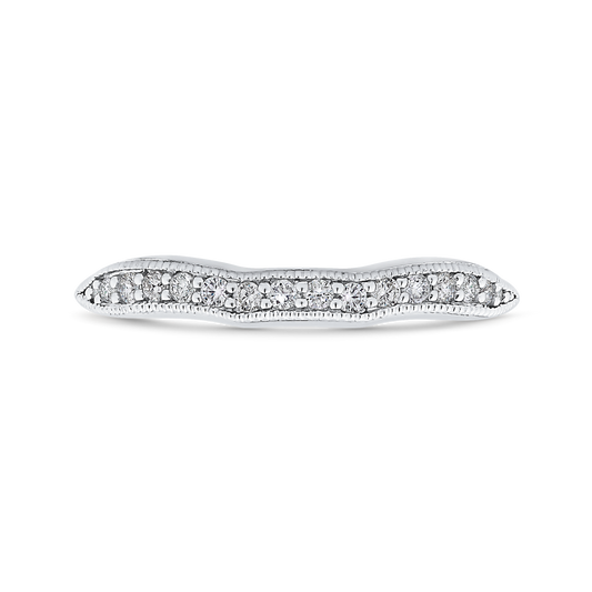 Round Diamond Wedding Band in 14K White Gold