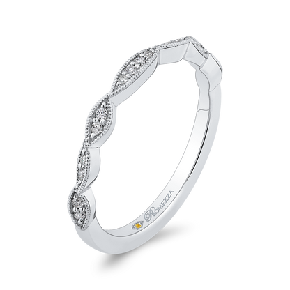 Round Half-Eternity Diamond Wedding Band in 14K White Gold