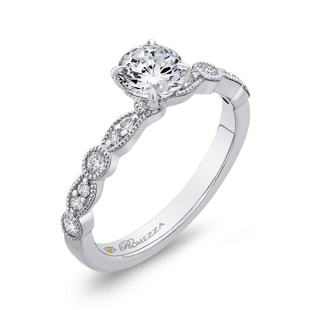 Diamond Engagement Ring in 14K White Gold