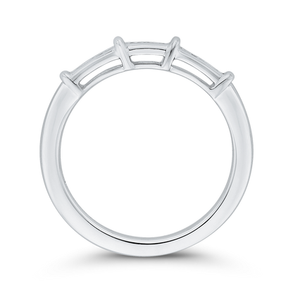 Round Diamond Wedding Band in 14K White Gold
